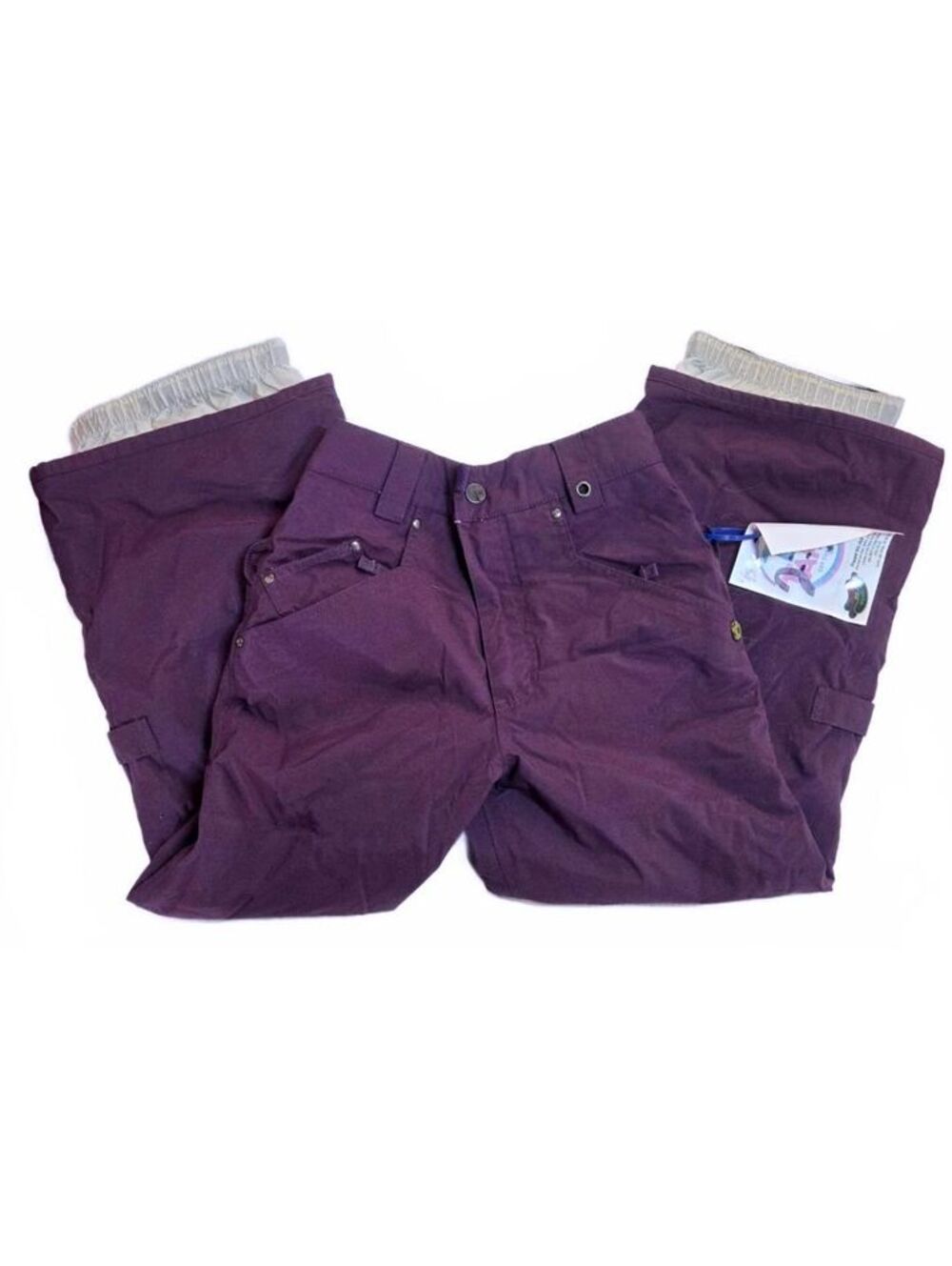 NWT Vintage Burton Girls Wrangler Snow Pants Plum Purple Y2K Ski Snowboard Small
